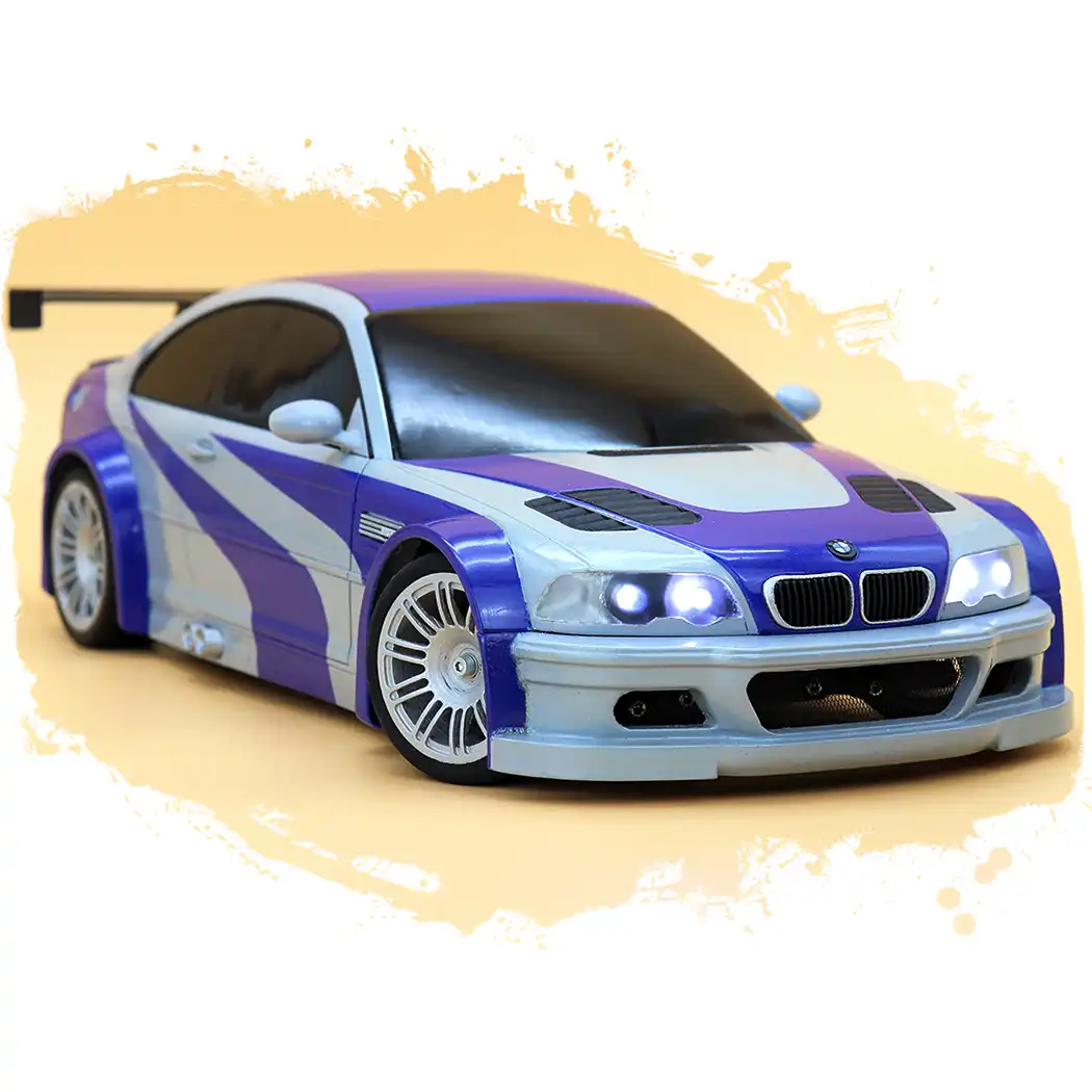 3Dprinted RC BMW M3 GTR e46 model BodyKit STL file