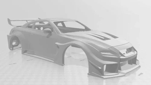 1/10 RC Nissan GT-R r35 LWS body kit STL file