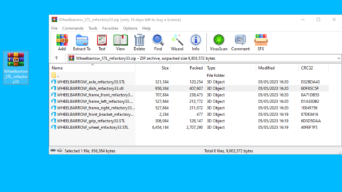 Wheelbarrow STL file list