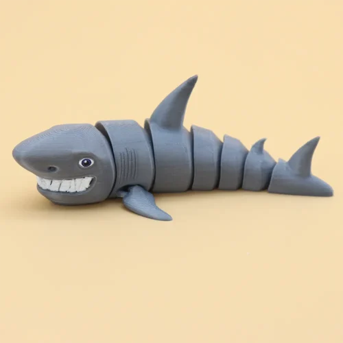 shark stl articulated 3dprintable