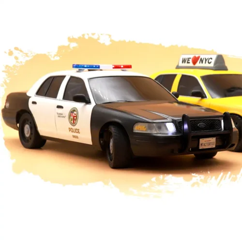 rc ford crown victoria p71 police interceptor and p73 new york taxi 3d files