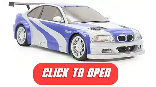 3Dprinted RC BMW e46 M3 GTR from Need for Speed Most Wanted 2005