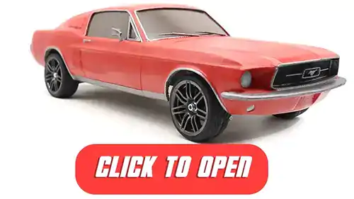 3Dprinted RC Ford Mustang 1967 Fastback