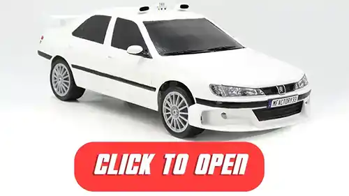 3Dprinted RC Peugeot 406 TAXI 2