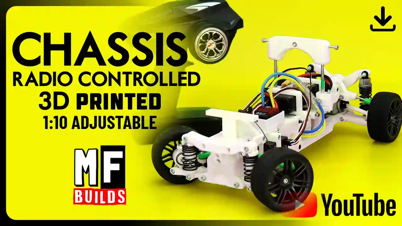 1/10 custom made 3d printed rc car chassis destiny