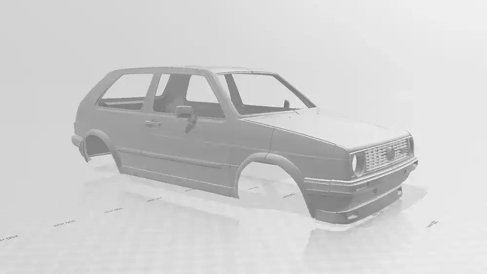 VolksWagen GOLF mk2 RC body kit STL file