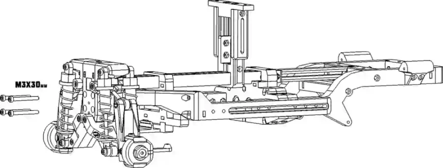 INFINITY Troopy Truck Chassis with ANY Wheelbase, Rear&Front Track fully adjustable!