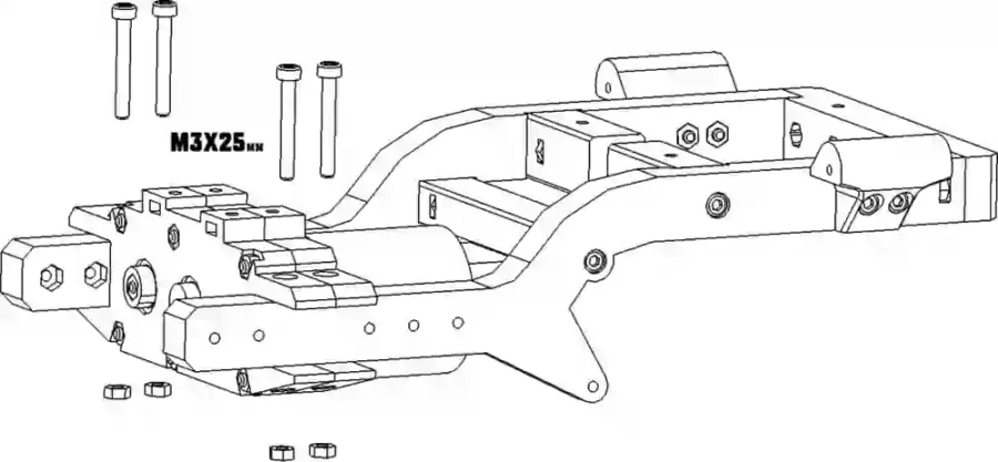 INFINITY Troopy Truck Chassis with ANY Wheelbase, Rear&Front Track fully adjustable!