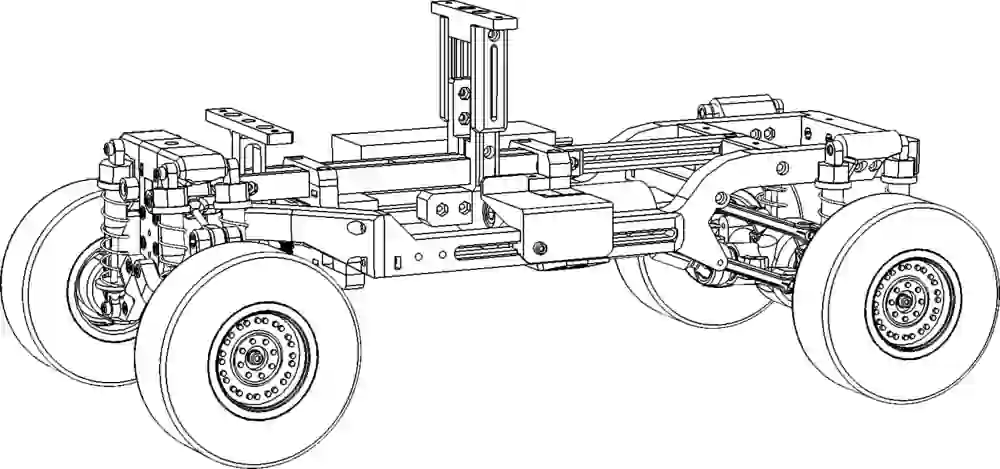 INFINITY Troopy Truck Chassis with ANY Wheelbase, Rear&Front Track fully adjustable!